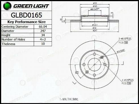 AutomotiveAdriado GLBD0165 - Disque de frein cwaw.fr