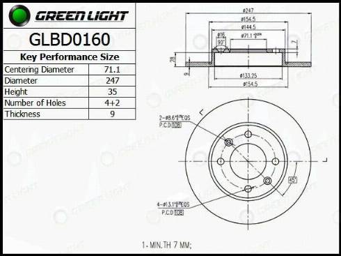 AutomotiveAdriado GLBD0160 - Disque de frein cwaw.fr