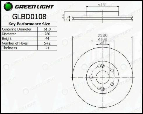 AutomotiveAdriado GLBD0108 - Disque de frein cwaw.fr