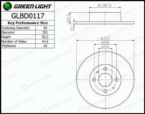 AutomotiveAdriado GLBD0117 - Disque de frein cwaw.fr