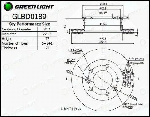 AutomotiveAdriado GLBD0189 - Disque de frein cwaw.fr