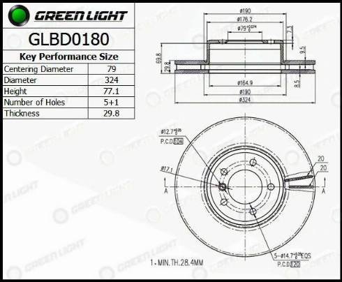 AutomotiveAdriado GLBD0180 - Disque de frein cwaw.fr