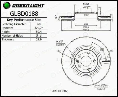 AutomotiveAdriado GLBD0188 - Disque de frein cwaw.fr