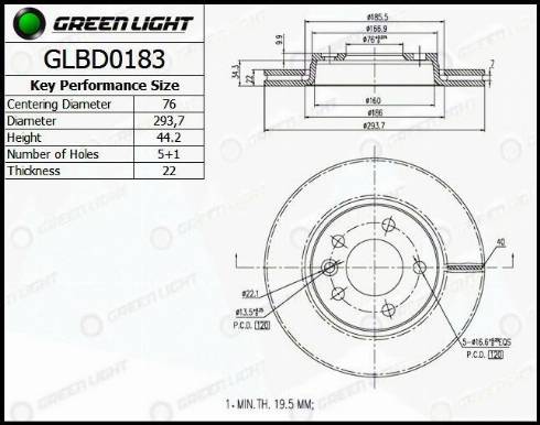 AutomotiveAdriado GLBD0183 - Disque de frein cwaw.fr