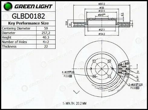 AutomotiveAdriado GLBD0182 - Disque de frein cwaw.fr