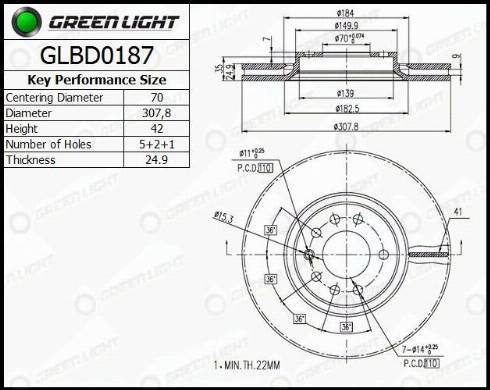 AutomotiveAdriado GLBD0187 - Disque de frein cwaw.fr