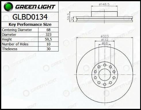 AutomotiveAdriado GLBD0134 - Disque de frein cwaw.fr