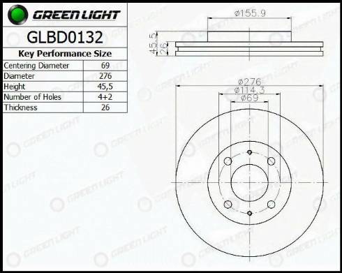 AutomotiveAdriado GLBD0132 - Disque de frein cwaw.fr