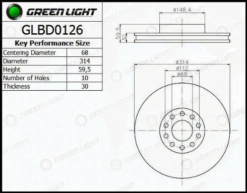 AutomotiveAdriado GLBD0126 - Disque de frein cwaw.fr