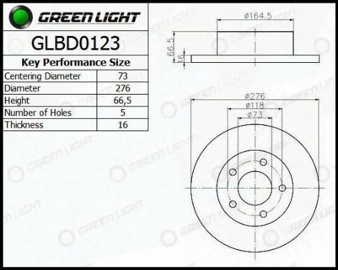 AutomotiveAdriado GLBD0123 - Disque de frein cwaw.fr