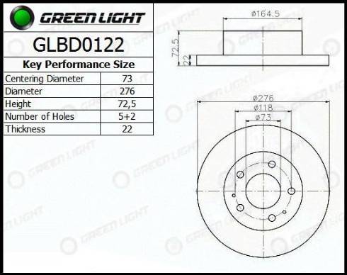 AutomotiveAdriado GLBD0122 - Disque de frein cwaw.fr