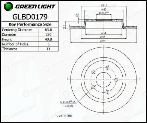 AutomotiveAdriado GLBD0179 - Disque de frein cwaw.fr