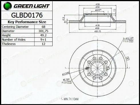 AutomotiveAdriado GLBD0176 - Disque de frein cwaw.fr