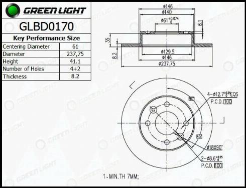 AutomotiveAdriado GLBD0170 - Disque de frein cwaw.fr