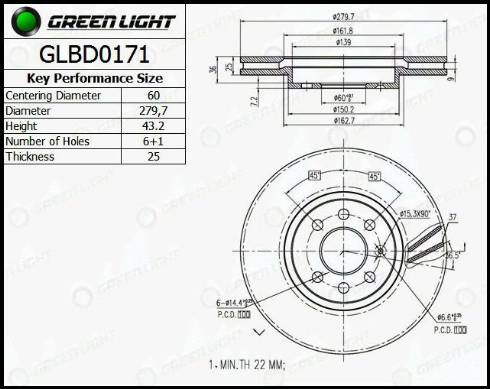 AutomotiveAdriado GLBD0171 - Disque de frein cwaw.fr