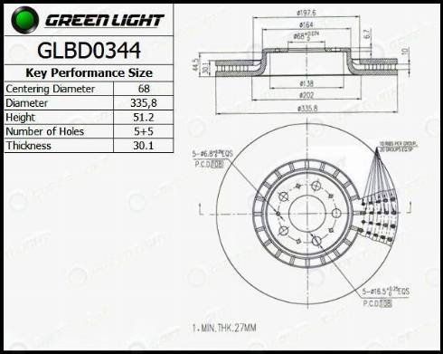 AutomotiveAdriado GLBD0344 - Disque de frein cwaw.fr