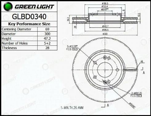 AutomotiveAdriado GLBD0340 - Disque de frein cwaw.fr