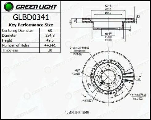 AutomotiveAdriado GLBD0341 - Disque de frein cwaw.fr