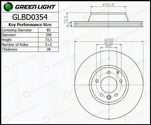 AutomotiveAdriado GLBD0354 - Disque de frein cwaw.fr