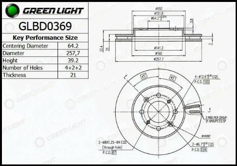 AutomotiveAdriado GLBD0369 - Disque de frein cwaw.fr