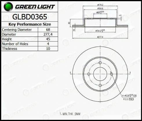 AutomotiveAdriado GLBD0365 - Disque de frein cwaw.fr