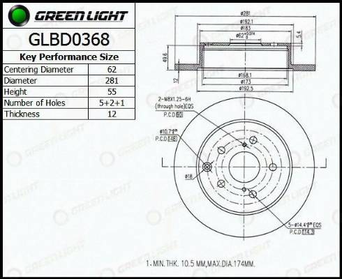 AutomotiveAdriado GLBD0368 - Disque de frein cwaw.fr