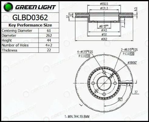 AutomotiveAdriado GLBD0362 - Disque de frein cwaw.fr