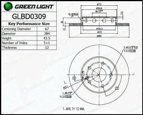 AutomotiveAdriado GLBD0309 - Disque de frein cwaw.fr