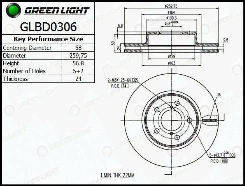 AutomotiveAdriado GLBD0306 - Disque de frein cwaw.fr