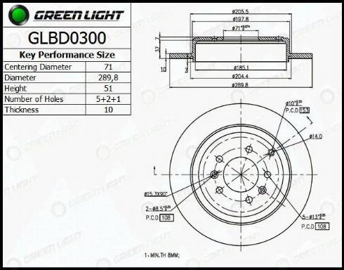 AutomotiveAdriado GLBD0300 - Disque de frein cwaw.fr