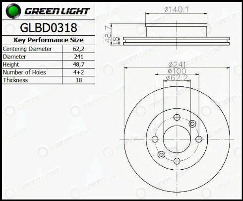 AutomotiveAdriado GLBD0318 - Disque de frein cwaw.fr