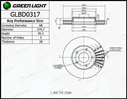 AutomotiveAdriado GLBD0317 - Disque de frein cwaw.fr