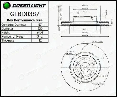 AutomotiveAdriado GLBD0387 - Disque de frein cwaw.fr