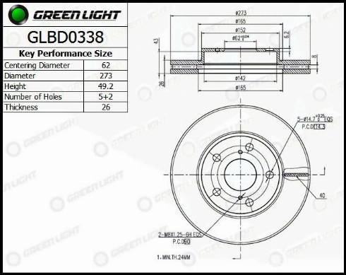 AutomotiveAdriado GLBD0338 - Disque de frein cwaw.fr