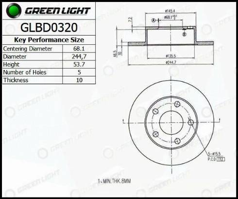 AutomotiveAdriado GLBD0320 - Disque de frein cwaw.fr