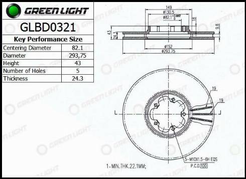 AutomotiveAdriado GLBD0321 - Disque de frein cwaw.fr