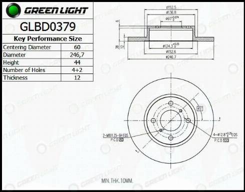 AutomotiveAdriado GLBD0379 - Disque de frein cwaw.fr