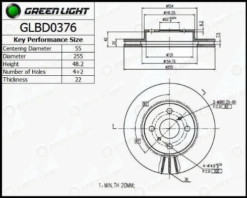 AutomotiveAdriado GLBD0376 - Disque de frein cwaw.fr