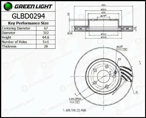 AutomotiveAdriado GLBD0294 - Disque de frein cwaw.fr