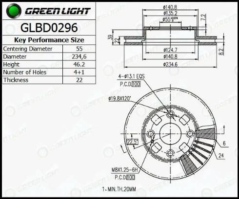 AutomotiveAdriado GLBD0296 - Disque de frein cwaw.fr