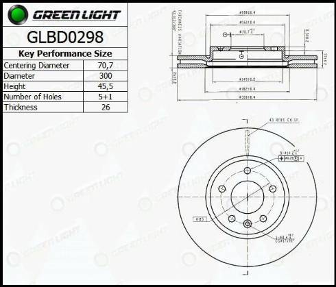 AutomotiveAdriado GLBD0298 - Disque de frein cwaw.fr