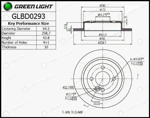 AutomotiveAdriado GLBD0293 - Disque de frein cwaw.fr