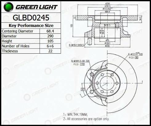 AutomotiveAdriado GLBD0245 - Disque de frein cwaw.fr