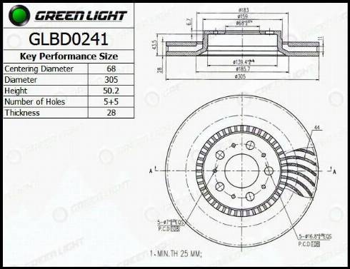 AutomotiveAdriado GLBD0241 - Disque de frein cwaw.fr