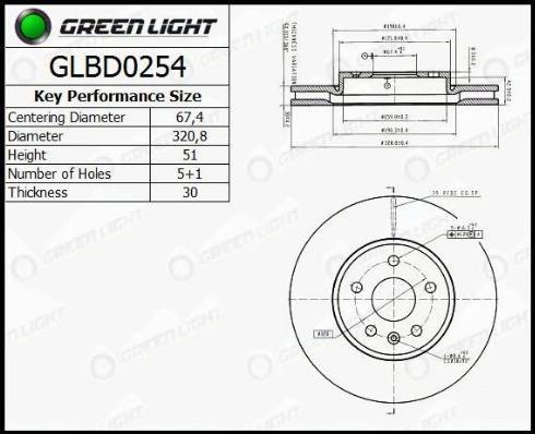 AutomotiveAdriado GLBD0254 - Disque de frein cwaw.fr