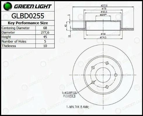 AutomotiveAdriado GLBD0255 - Disque de frein cwaw.fr