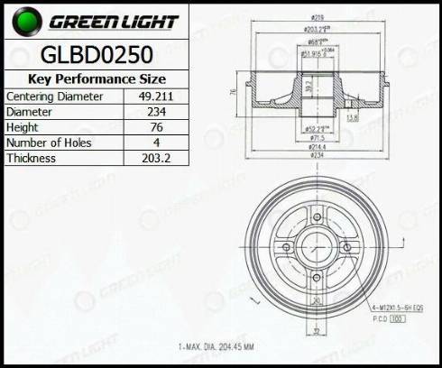 AutomotiveAdriado GLBD0250 - Tambour de frein cwaw.fr