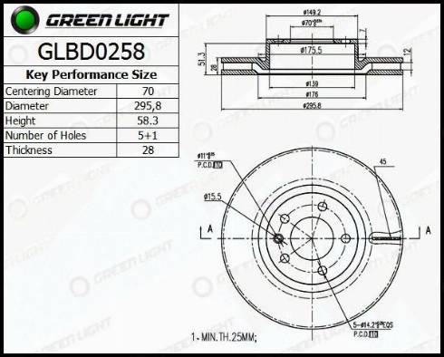 AutomotiveAdriado GLBD0258 - Disque de frein cwaw.fr