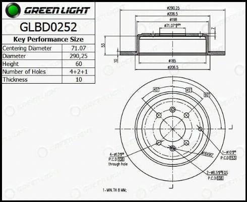 AutomotiveAdriado GLBD0252 - Disque de frein cwaw.fr