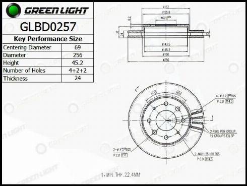 AutomotiveAdriado GLBD0257 - Disque de frein cwaw.fr